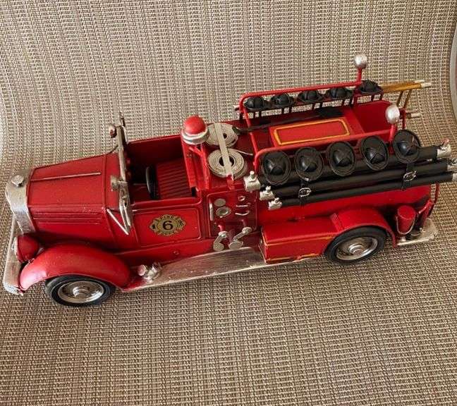 Classic Fire Truck Vintage Handcrafted Metal Collectible
