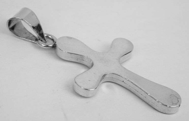Free Form Sterling Silver Cross Pendant