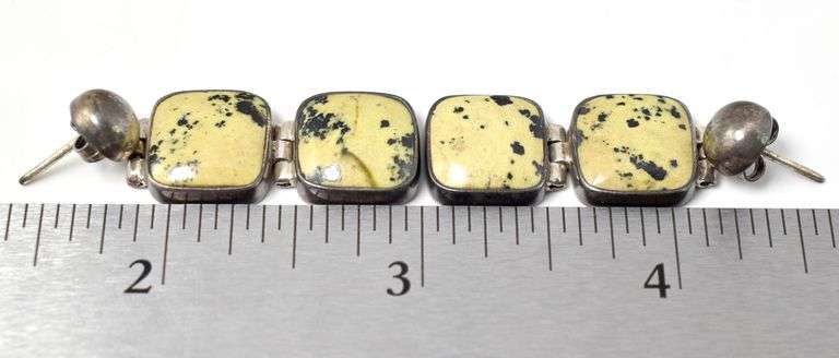 Dalmatian Jasper Earrings in Sterling Silver 12.6grams