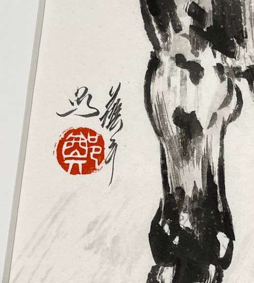 Fantastic Large Size Original Ink and Watercolor by Zheng