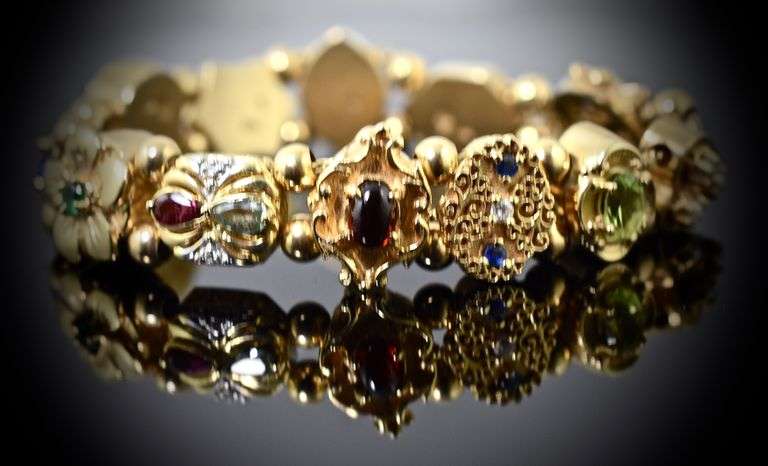 Fabulous 14K Yellow Gold Slide Bracelet