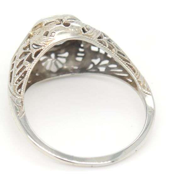In Demand 18K WG Antique Filigree Diamond Ring