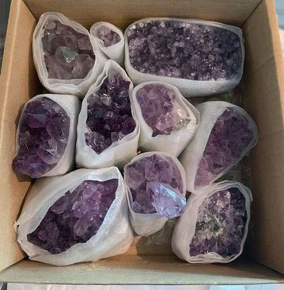 Lot of Natural Amethyst Geodes Raw Crystals