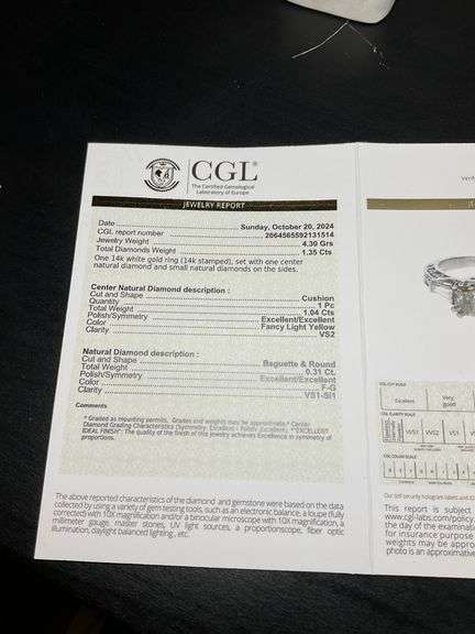 CERTIFIED BRAND NEW 14K WHITE GOLD DIAMOND ENGAGEMENT RING