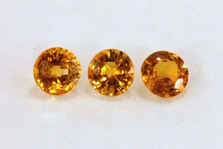 Happy Golden Yellow Sapphire - Lot of 3