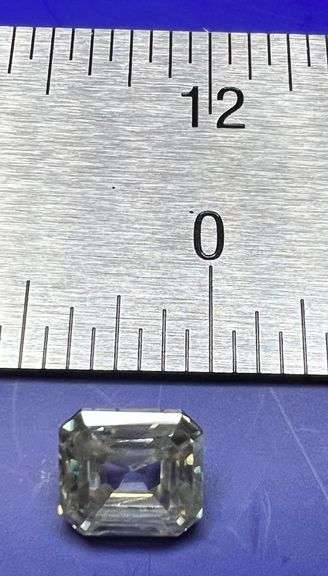 Sparkling 3 Ct VVs1 Emerald Cut Lab Simulated Diamond Solitaire