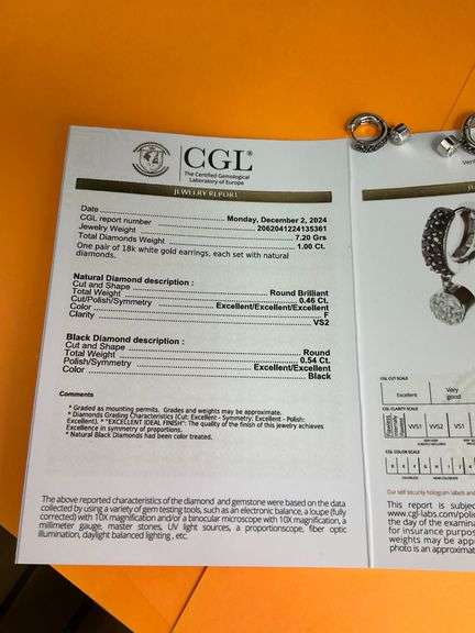 CERTIFIED BRAND NEW 18K WHITE GOLD AND DIAMOND LOOP EARRINGS