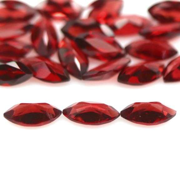 Premium 14.70ct marquise cut cherry red Garnet set