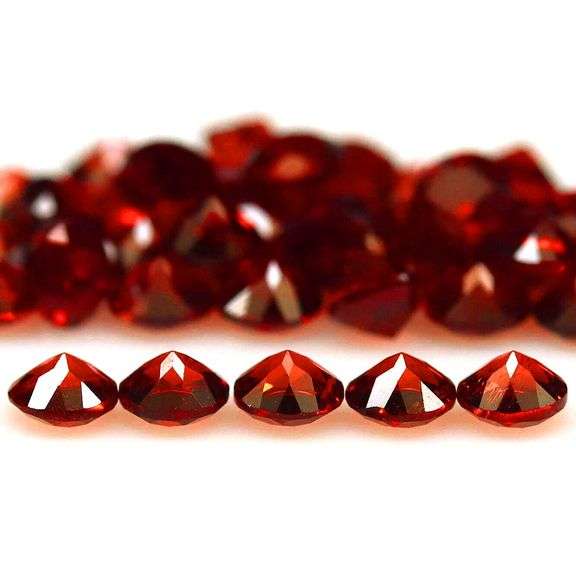 Glittering 5.17ct set of top orange red Garnets!
