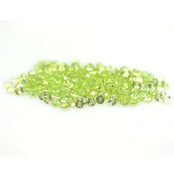 231 gemstones! 12.10ct untreated lime green Peridot set