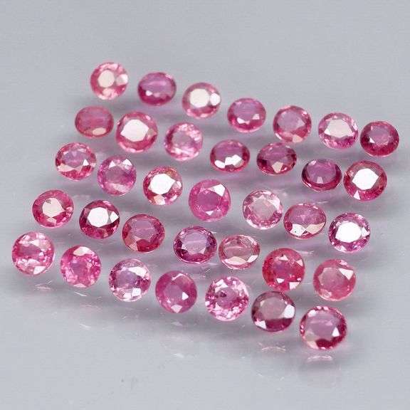 REAL! 3.50ct set of stunning violet red Rubies