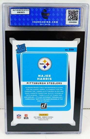 Najee Harris 2021 Rookie Football Card, 10 Gem-MT