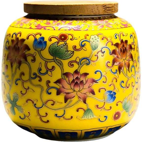 Ceramic Jar with Airtight Wood Lid