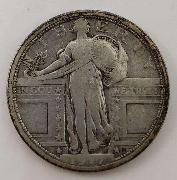1917 Type 1 Standing Liberty Quarter, Circulated