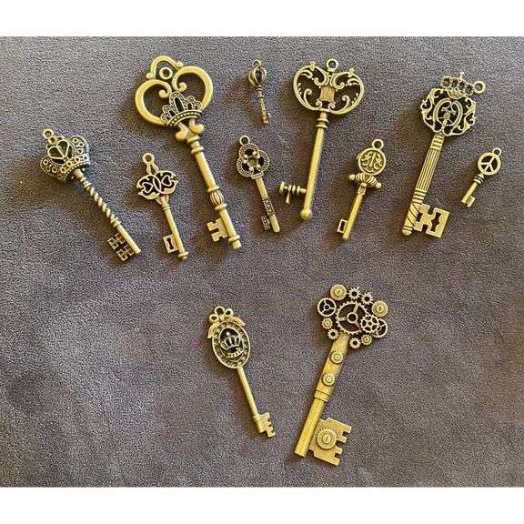 Lot of 12 Unique Bronze Keys