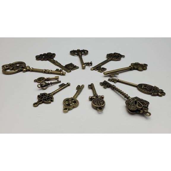 Lot of 12 Unique Bronze Keys