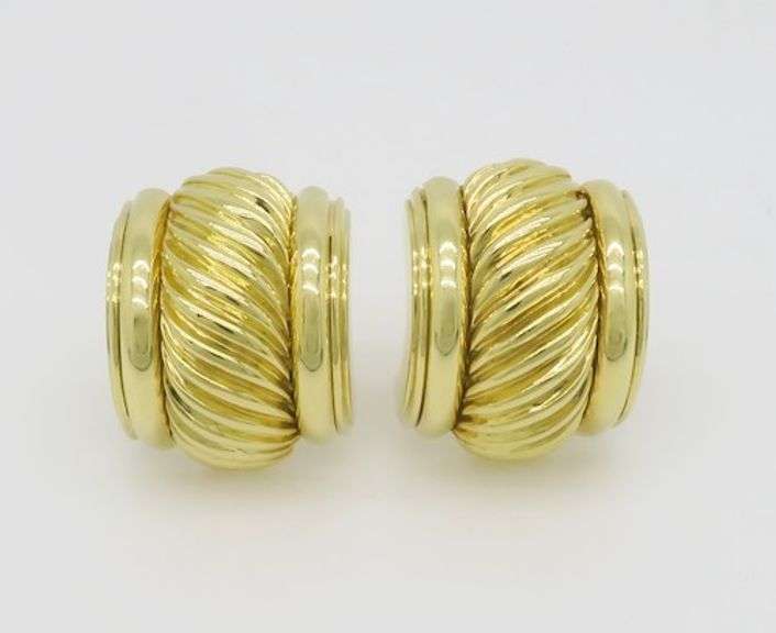 18k David Yurman Omega Back Earrings