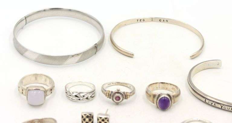 Group lot of Vintage 925 sterling silver mixed jewelry