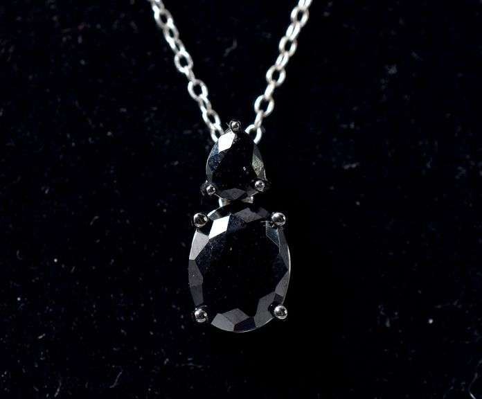 Stone Necklace and Earring Set in Sterling Silver 4.9grams 18inch