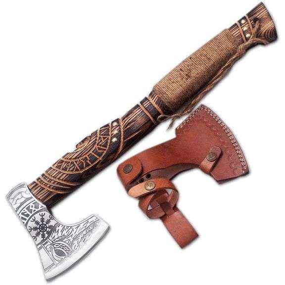 Custom Bearded 19-Inch Carbon Steel Viking Axe