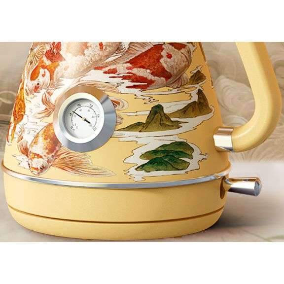 Retro Electric Kettle with Thermometer