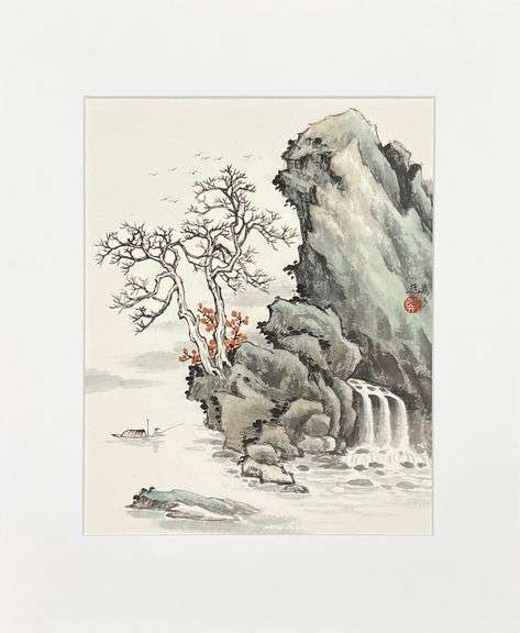 Fantastic Large Size Original Ink and Watercolor by Zheng