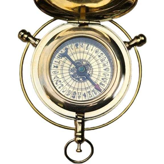 Brass Compass Alethiometer with Nautical Case