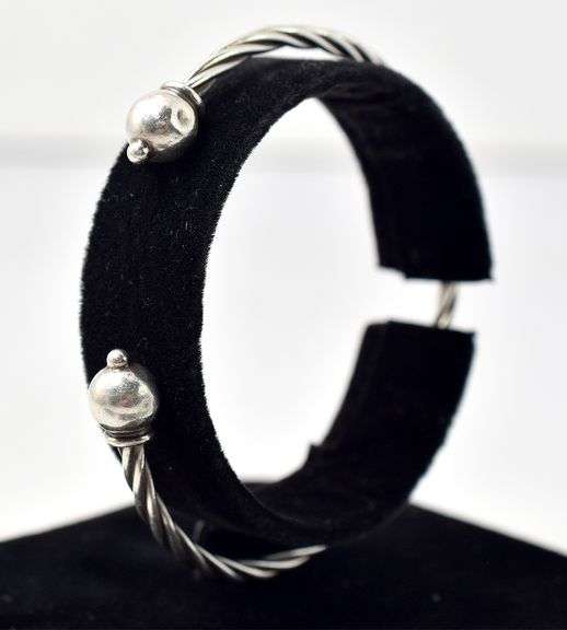 Simple Twist Cuff Bracelet in Sterling Silver 10.2grams