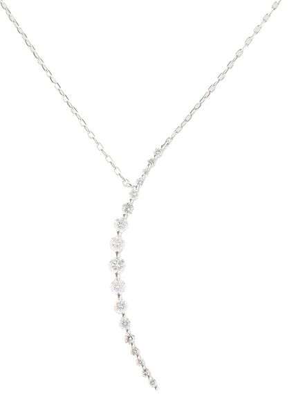 New 0.34ctw Diamond Graduated Curved Line Pendant Necklace in 14K