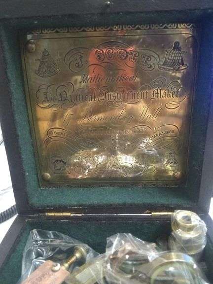 Solid Brass Nautical Sextant with Hardwood Box