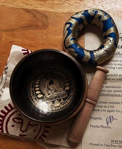 Hand-Hammered Tibetan Singing Bowl Set
