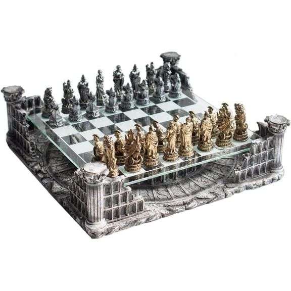 Roman Gladiators Coliseum Chess Set