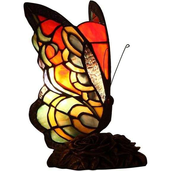 Butterfly Tiffany Stained Glass Lamp