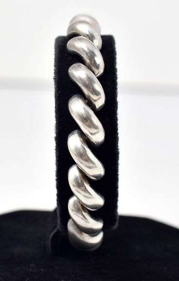 Spiral Link Bracelet in Sterling Silver 24.1grams
