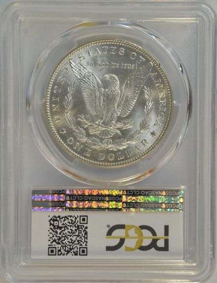 Blazing Gem BU 1887 Morgan Silver Dollar. PCGS MS65