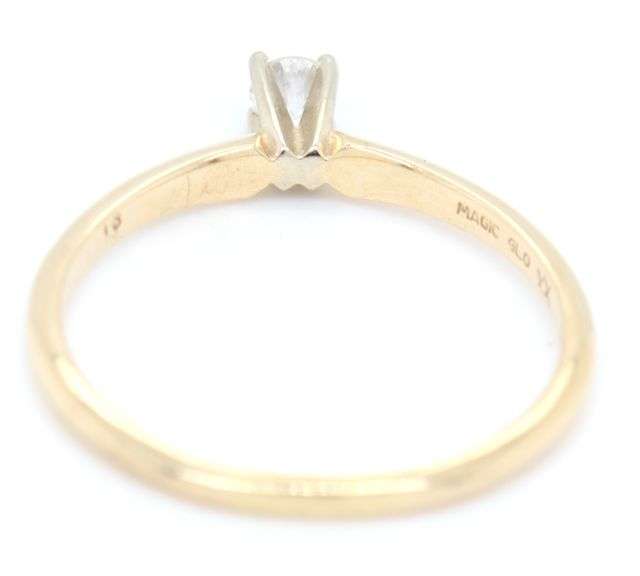 Sweet 14K YG 18 Point Diamond Ring