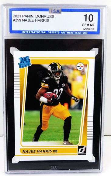 Najee Harris 2021 Rookie Football Card, 10 Gem-MT