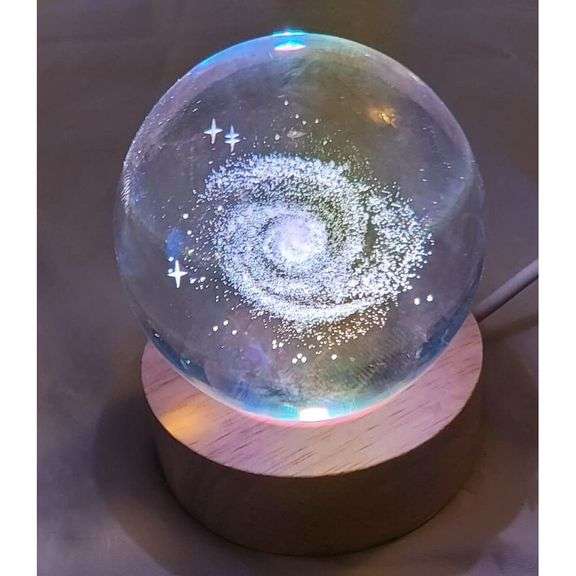 Color Changing Galaxy Crystal Ball Night Light