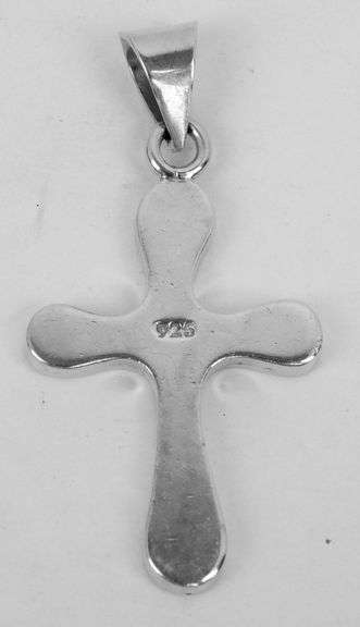 Free Form Sterling Silver Cross Pendant