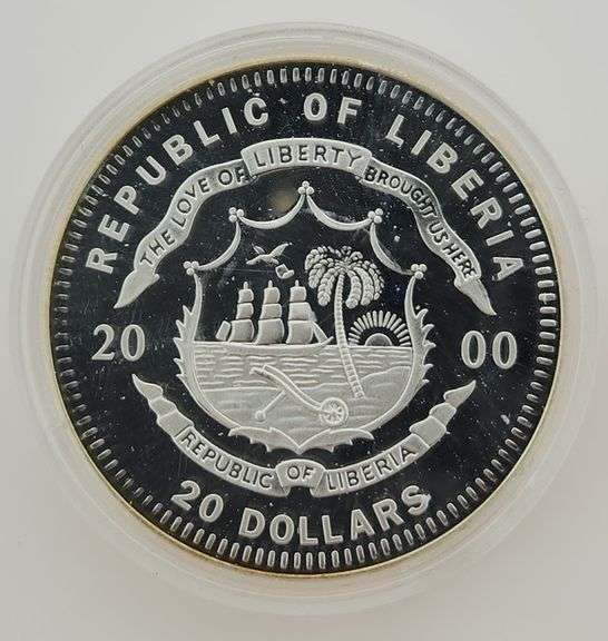 2000 & 2001 Alamo And Cuban Missile Crisis Republic Of Liberia $20 Coins