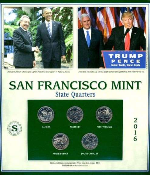Collection of America the Beautiful Uncirculated State Quarters PCS Volume 2