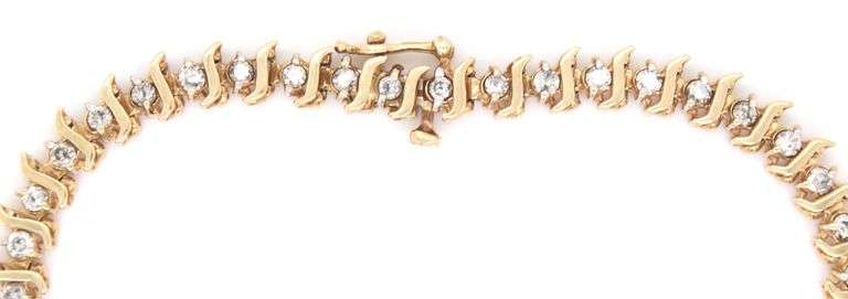 Always Popular S Link Diamond Tennis Bracelet