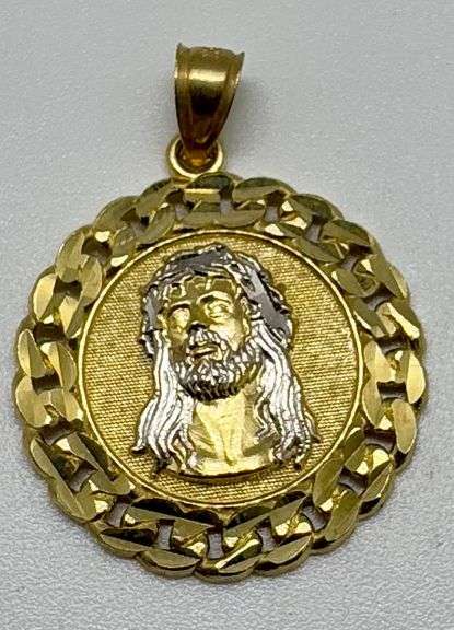 10K Yellow Gold Jesus Pendant