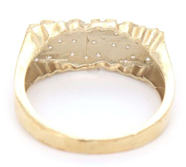 10kt Yellow gold nugget ring