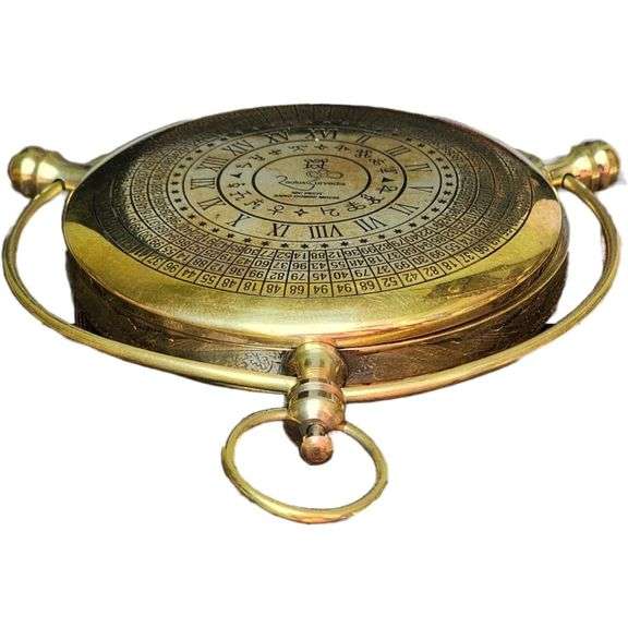 Brass Compass Alethiometer with Nautical Case