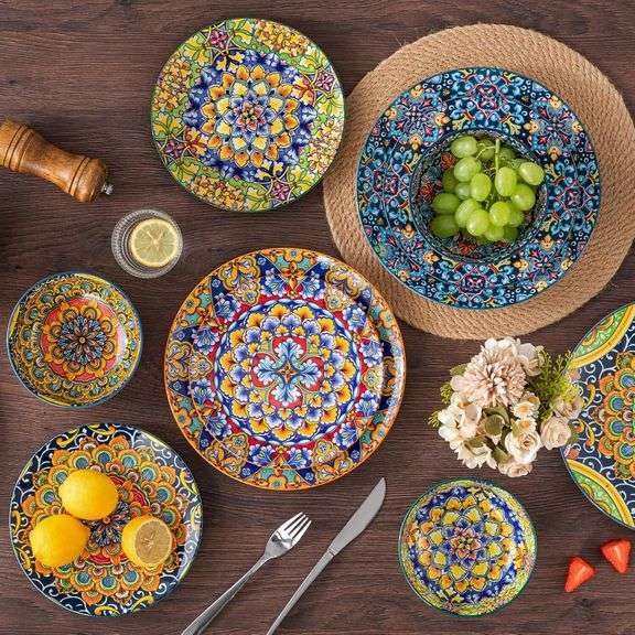 Bohemian Style 12-Piece Dinnerware Set