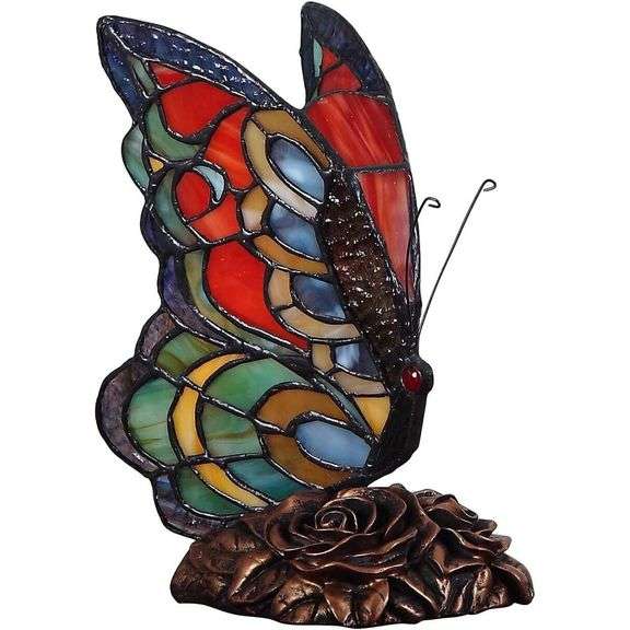 Butterfly Tiffany Stained Glass Lamp