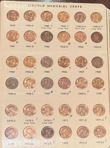 Partial Red Unc Lincoln Cent Set