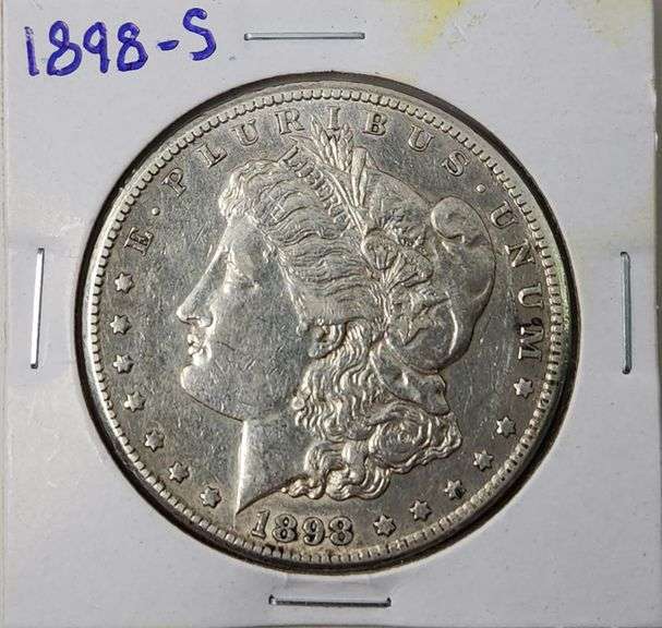 1898-S Morgan Silver Dollar, Cleaned