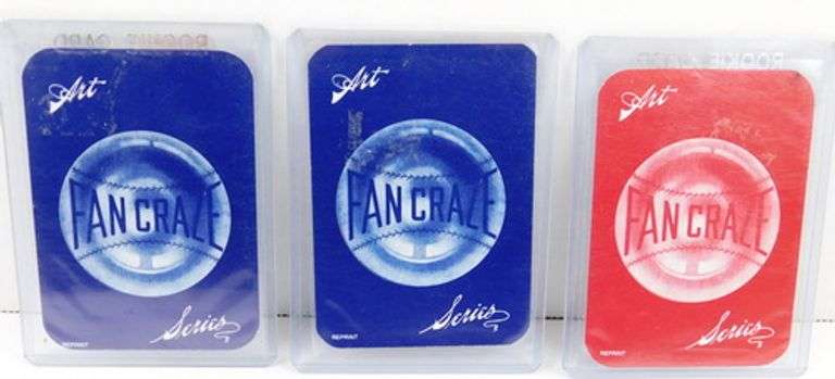 3-Fan Craze Art Series Baseball Reprint Player Cards